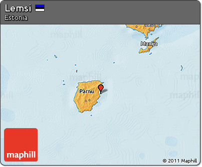 Political 3D Map of Lemsi