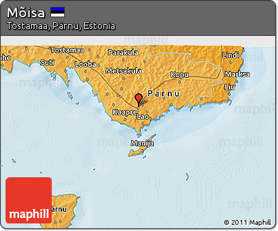 Political 3D Map of Mõisa