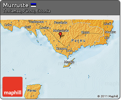 Political 3D Map of Murruste