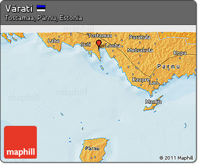 Political 3D Map of Värati