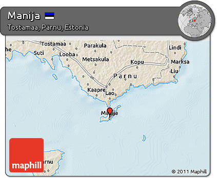 Shaded Relief 3D Map of Manija