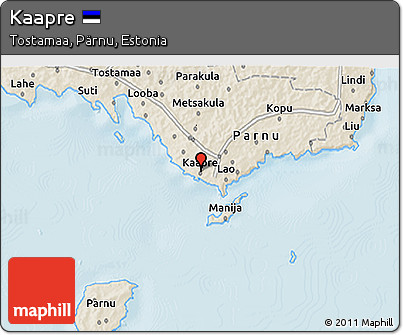 Shaded Relief 3D Map of Kaapre