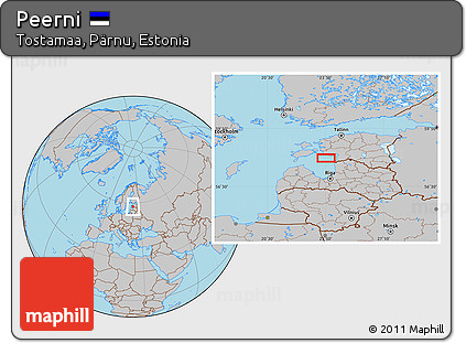 Gray Location Map of Peerni