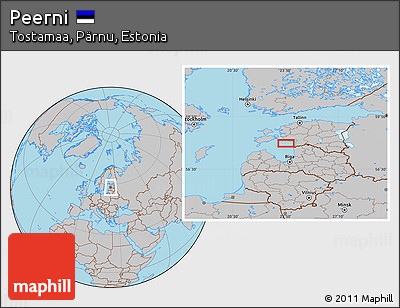 Gray Location Map of Peerni