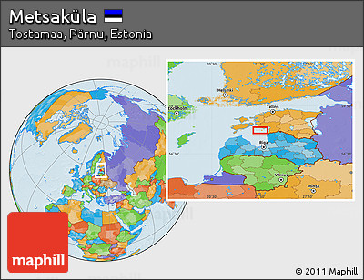 Political Location Map of Metsaküla