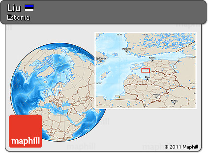 Shaded Relief Location Map of Liu