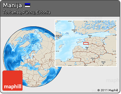 Shaded Relief Location Map of Manija