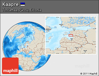 Shaded Relief Location Map of Kaapre
