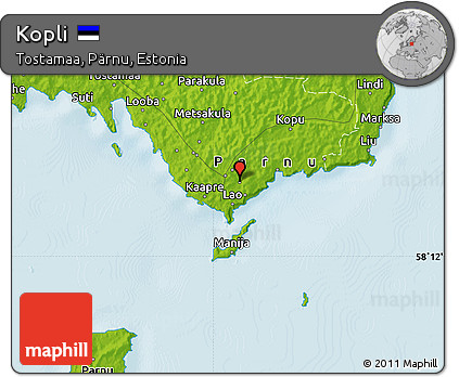 Physical Map of Kopli