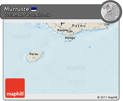 Shaded Relief Panoramic Map of Murruste