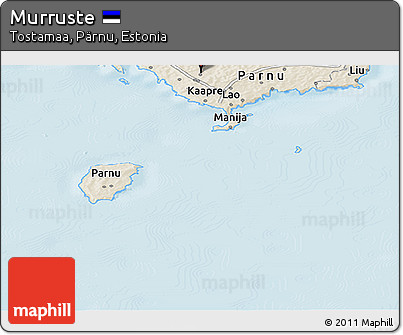 Shaded Relief Panoramic Map of Murruste