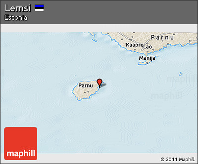 Shaded Relief Panoramic Map of Lemsi