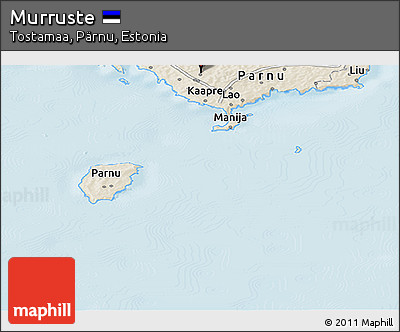 Shaded Relief Panoramic Map of Murruste