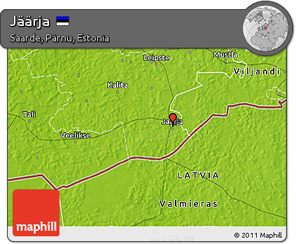 Physical 3D Map of Jäärja