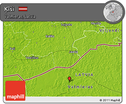 Physical 3D Map of Ķīši