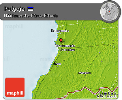 Physical 3D Map of Pulgoja