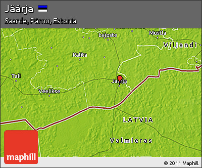 Physical 3D Map of Jäärja