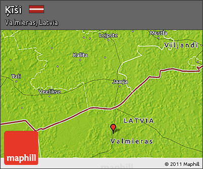 Physical 3D Map of Ķīši