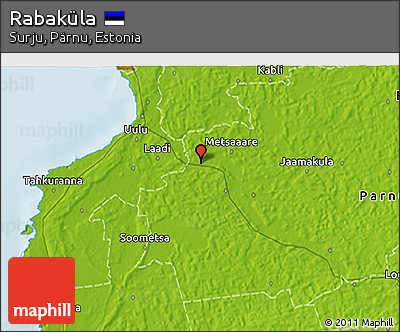 Physical 3D Map of Rabaküla