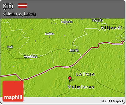 Physical 3D Map of Ķīši