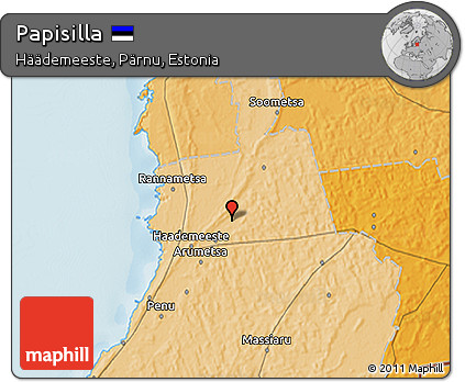 Political 3D Map of Papisilla