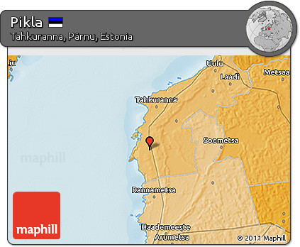 Political 3D Map of Pikla