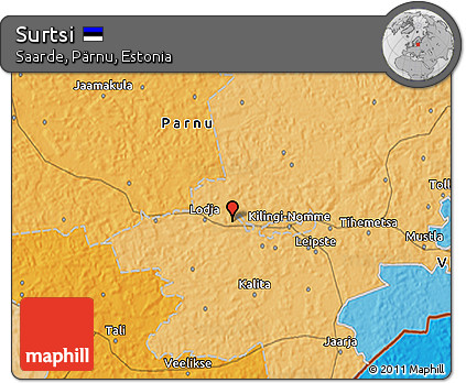 Political 3D Map of Surtsi