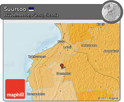Political 3D Map of Suursoo