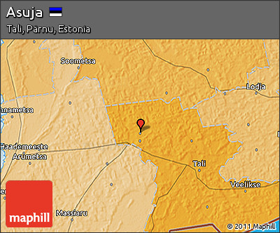 Political 3D Map of Asuja