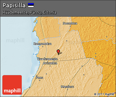 Political 3D Map of Papisilla