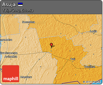 Political 3D Map of Asuja