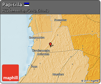 Political 3D Map of Papisilla