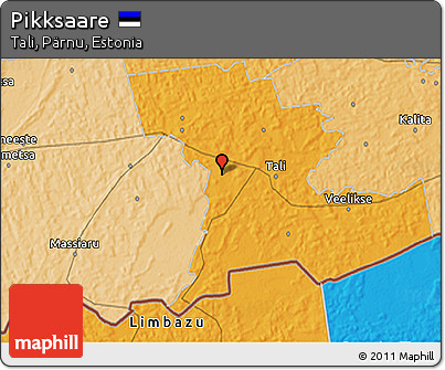Political 3D Map of Pikksaare