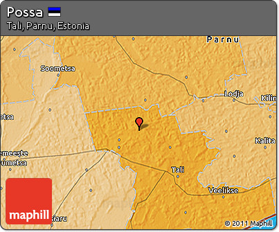 Political 3D Map of Possa