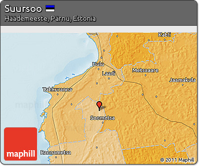 Political 3D Map of Suursoo