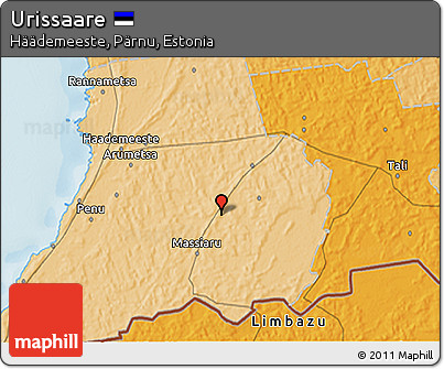 Political 3D Map of Urissaare