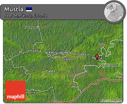 Satellite 3D Map of Mustla