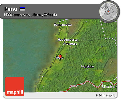Satellite 3D Map of Penu