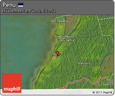 Satellite 3D Map of Penu
