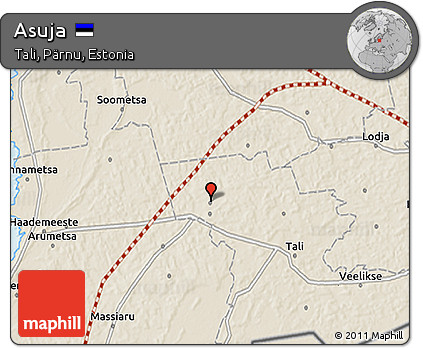 Shaded Relief 3D Map of Asuja