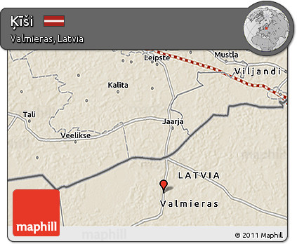 Shaded Relief 3D Map of Ķīši