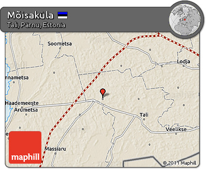 Shaded Relief 3D Map of Mõisaküla