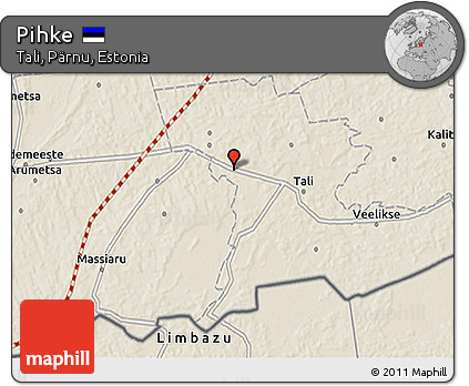 Shaded Relief 3D Map of Pihke