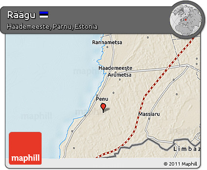 Shaded Relief 3D Map of Räägu