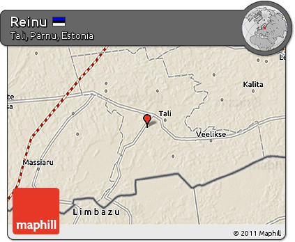 Shaded Relief 3D Map of Reinu