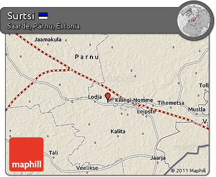 Shaded Relief 3D Map of Surtsi