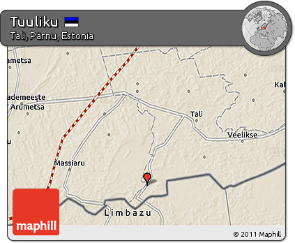 Shaded Relief 3D Map of Tuuliku