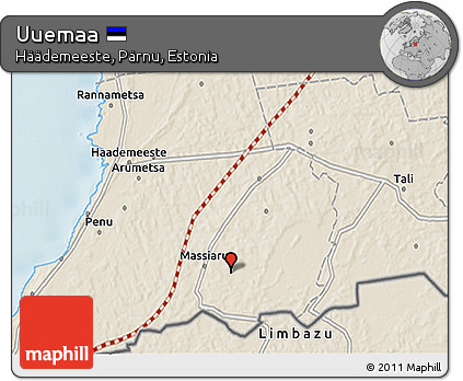 Shaded Relief 3D Map of Uuemaa