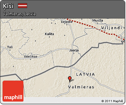 Shaded Relief 3D Map of Ķīši