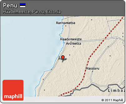 Shaded Relief 3D Map of Penu